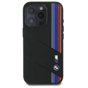 Hurtownia GSM - Etui BMW BMHMP16X23SCUK Apple iPhone 16 Pro Max hardcase Silicone Cut Tricolor Lines MagSafe czarny/black - BMW789 - {ean13} - Hurt
