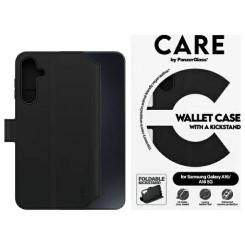 Etui CARE by PanzerGlass Feature Kickstand Wallet Samsung Galaxy A16 4G / A16 5G czarny/black