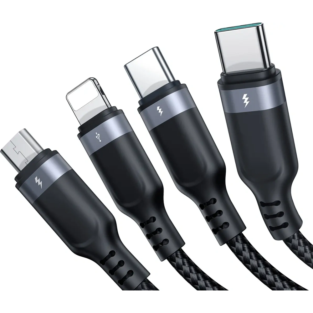 Hurtownia GSM - Kabel Joyroom Multi-Use Series S-A18 USB-A / 2xUSB-C, Lightning, microUSB 1.2m černý - JYR1098 - {ean13} - Hurt