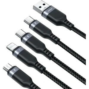 Hurtownia GSM - Joyroom Multi-Use Series S-A18 kábel USB-A / 2xUSB-C, Lightning, microUSB 1.2m fekete - JYR1098 - {ean13} - Hurt