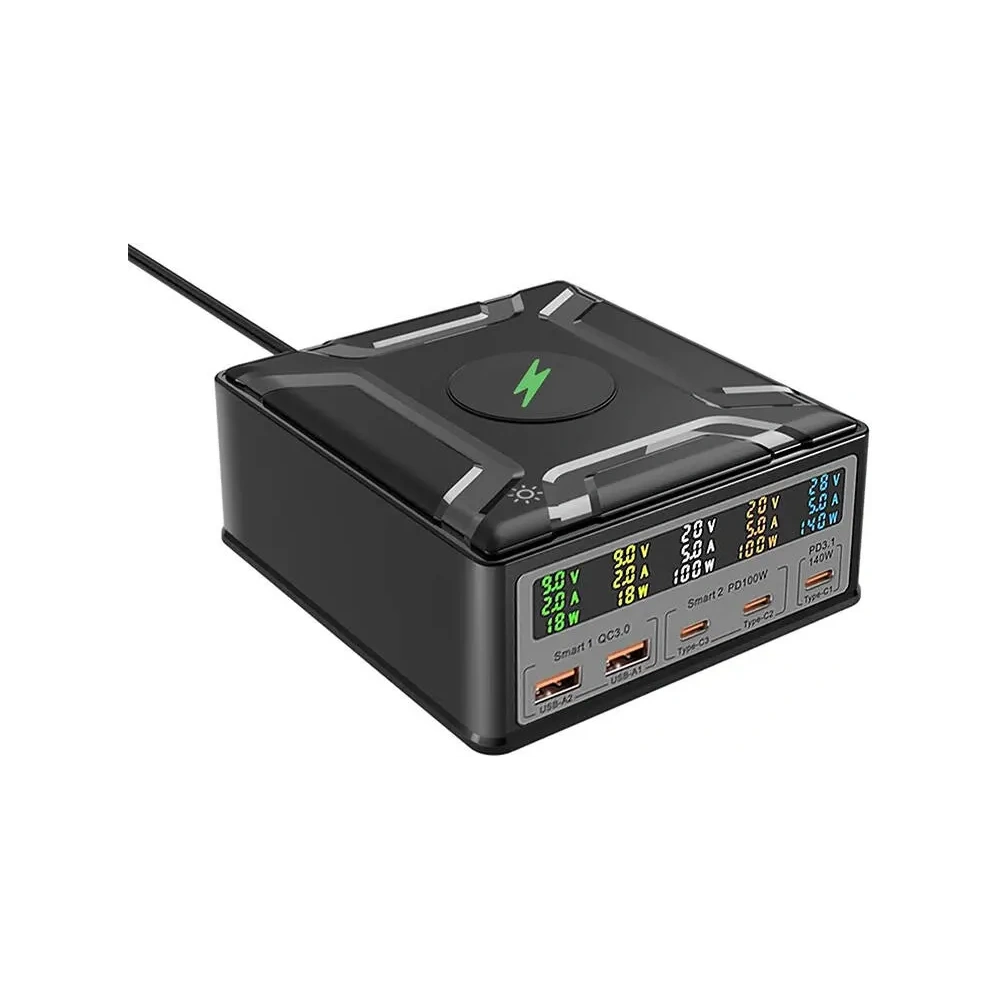 Wholesale Blitzwolf charging station BW-S28 260W, 2xUSB-A, 3xUSB-C, 15W (black) - BLZ630 - {ean13} - Hurt