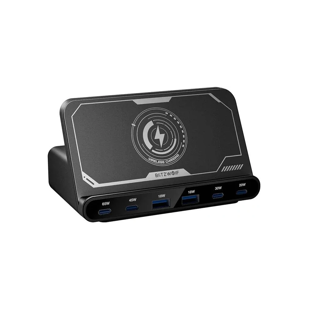 Hurtownia GSM - Statie de încărcare Blitzwolf BW-S27 160W, 2xUSB-A, 4xUSB-C, 15W (negru) - BLZ631 - {ean13} - Hurt