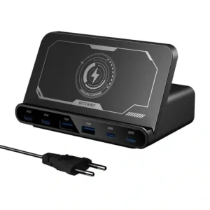 Hurtownia GSM - Blitzwolf töltőállomás BW-S27 160W, 2xUSB-A, 4xUSB-C, 15W (fekete) - BLZ631 - {ean13} - Hurt