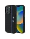 Etui BMW BMHMP16X23SHEB Apple iPhone 16 Pro Max hardcase Silicone Hexagon Blue Line MagSafe czarny/black
