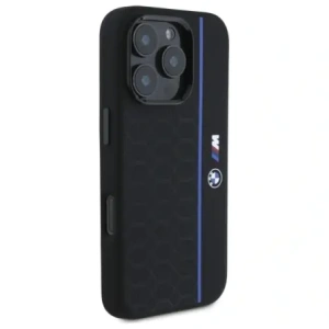 Hurtownia GSM - Etui BMW BMHMP16X23SHEB Apple iPhone 16 Pro Max hardcase Silicone Hexagon Blue Line MagSafe czarny/black - BMW790 - {ean13} - Hurt