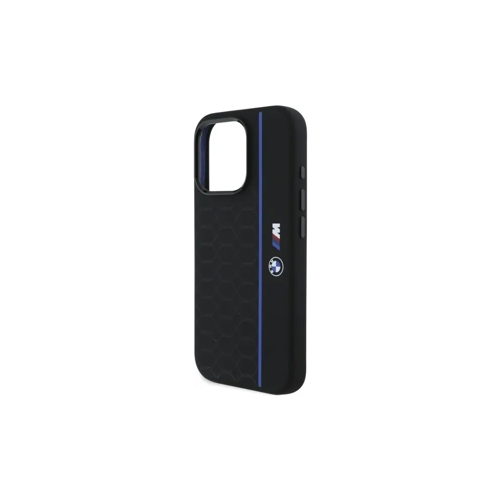 Hurtownia GSM - BMW BMHMP16X23SHEB Apple iPhone 16 Pro Max Hartschale Silikon Hexagon Blau Linie MagSafe schwarz - BMW790 - {ean13} - Hurt