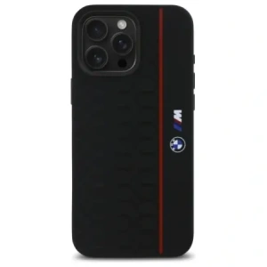 Hurtownia GSM - Etui BMW BMHMP16X23SHER Apple iPhone 16 Pro Max hardcase Silicone Hexagon Red Line MagSafe czarny/black - BMW791 - {ean13} - Hurt