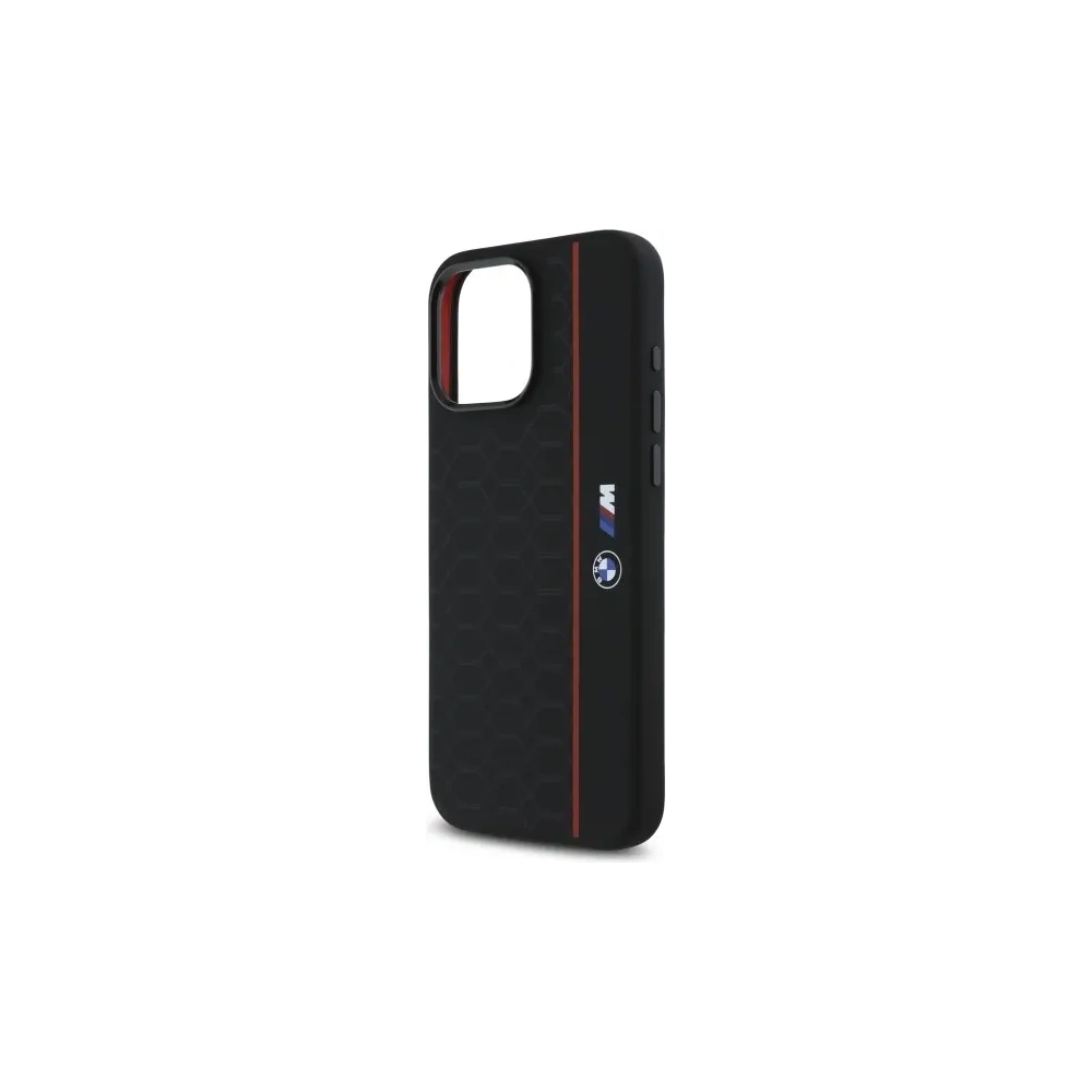 Hurtownia GSM - BMW BMHMP16X23SHER Apple iPhone 16 Pro Max Hardcase Silikon Hexagon Rote Linie MagSafe schwarz - BMW791 - {ean13} - Hurt