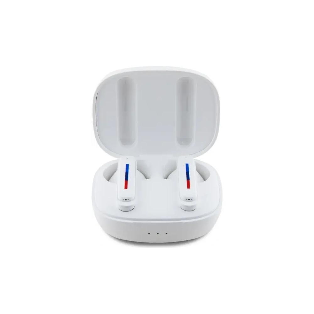 Hurtownia GSM - BMW BMBEMIATP20LOH căști wireless în ureche TWS + stație de docking cu logo-uri imprimate albă 5.3 Bluetooth - BMW792 - {ean13} - Hurt