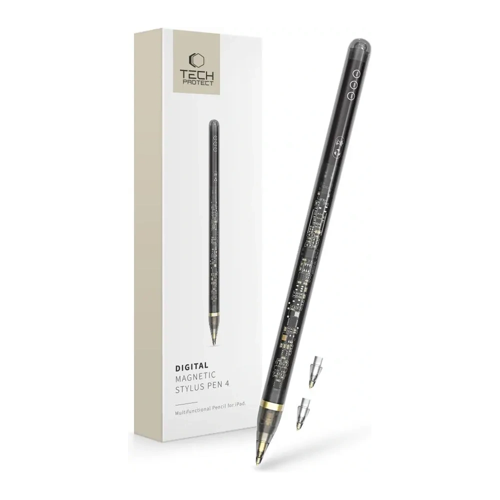 Hurtownia GSM - Tech-protect Digital Magnetic Stylus Pen ”4” Ipad Clear/black - THP3571 - {ean13} - Hurt