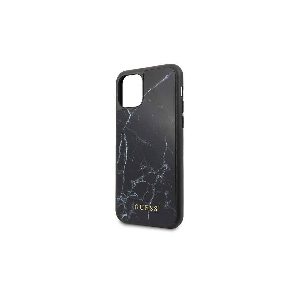Hurtownia GSM - Etui Guess GUHCN61HYMABK Apple iPhone 11 czarny/black Marble Glass - GUE398BLK - {ean13} - Hurt