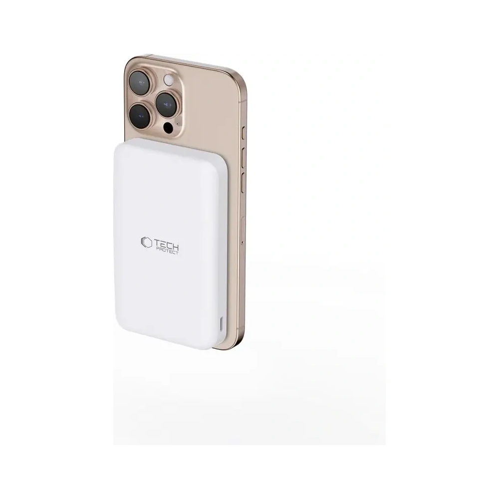 Hurtownia GSM - Powerbank Tech-Protect PB24 LifeMag Qi2 MagSafe 10000mah Bílá - THP3573 - {ean13} - Hurt