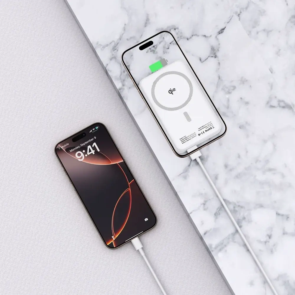 Hurtownia GSM - Powerbank Tech-Protect PB24 LifeMag Qi2 MagSafe 10000mah Bílá - THP3573 - {ean13} - Hurt