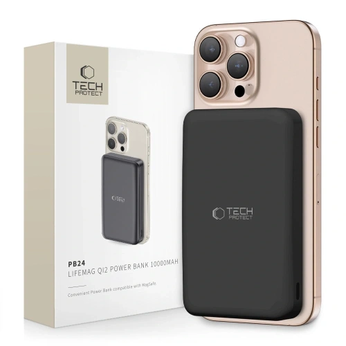 Powerbank Tech-Protect PB24 LifeMag Qi2 MagSafe 10000mah Black