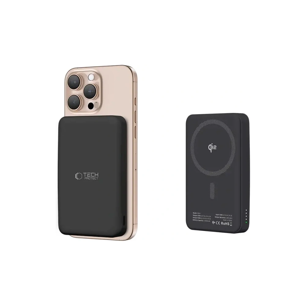 Hurtownia GSM - Tech-Protect PB24 LifeMag Qi2 MagSafe Baterie externă 10000mah Neagră - THP3574 - {ean13} - Hurt