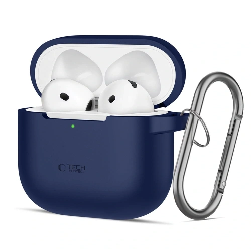 Etui Tech-Protect Silicone Hook Apple AirPods 4 Navy Blue
