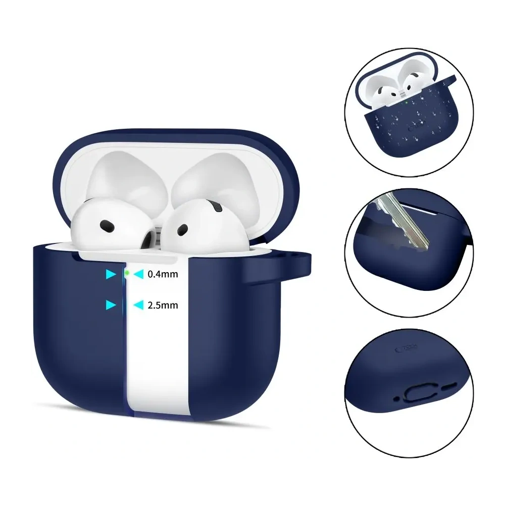 Hurtownia GSM - Etui Tech-Protect Silicone Hook Apple AirPods 4 Navy Blue - THP3585 - {ean13} - Hurt