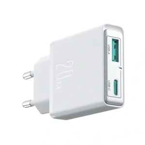 Ładowarka sieciowa Joyroom JR-TCF14 USB-A USB-C 20W PD QC3.0 biała