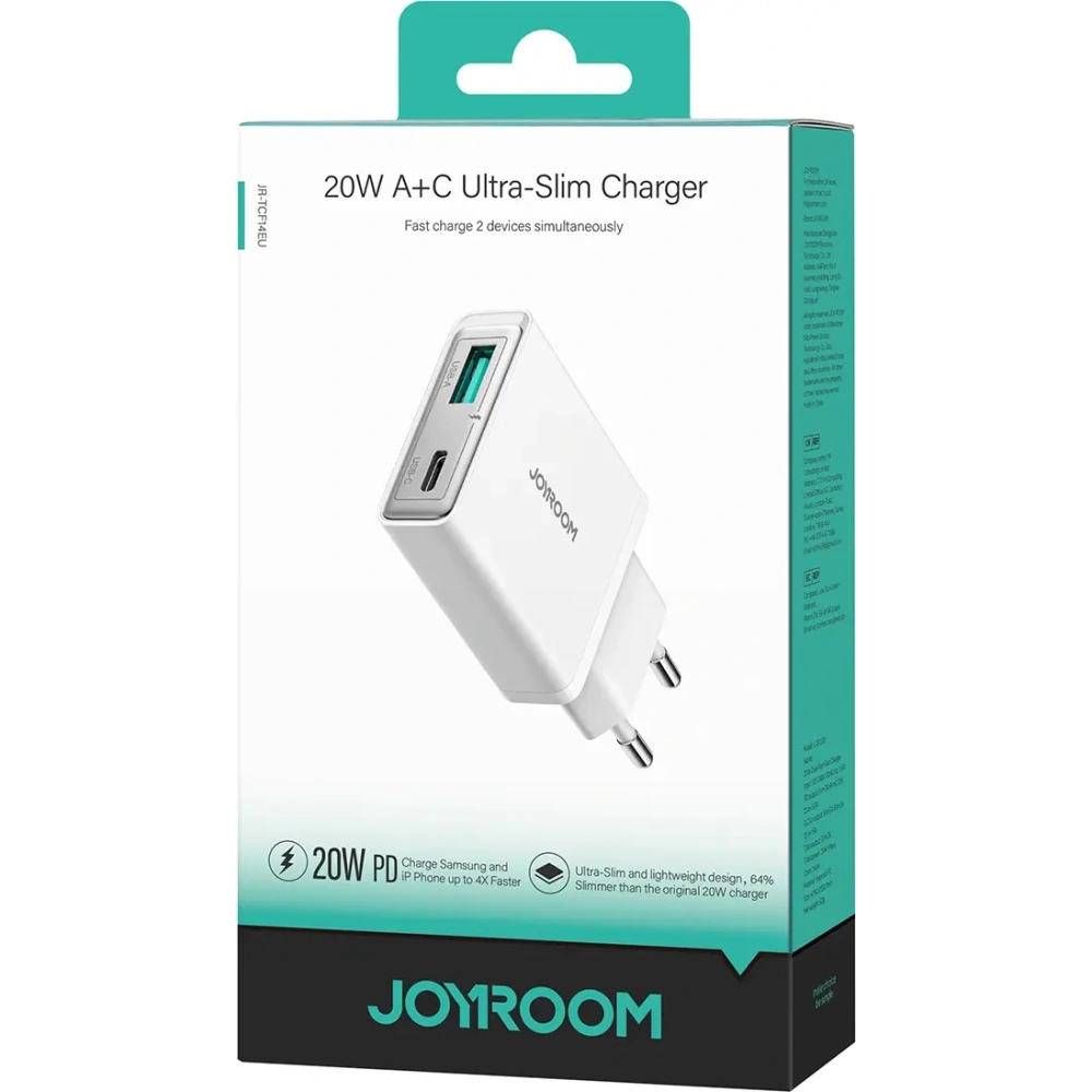 Hurtownia GSM - Joyroom JR-TCF14 Netzladegerät USB-A USB-C 20W PD QC3.0 weiß - JYR1099 - {ean13} - Hurt