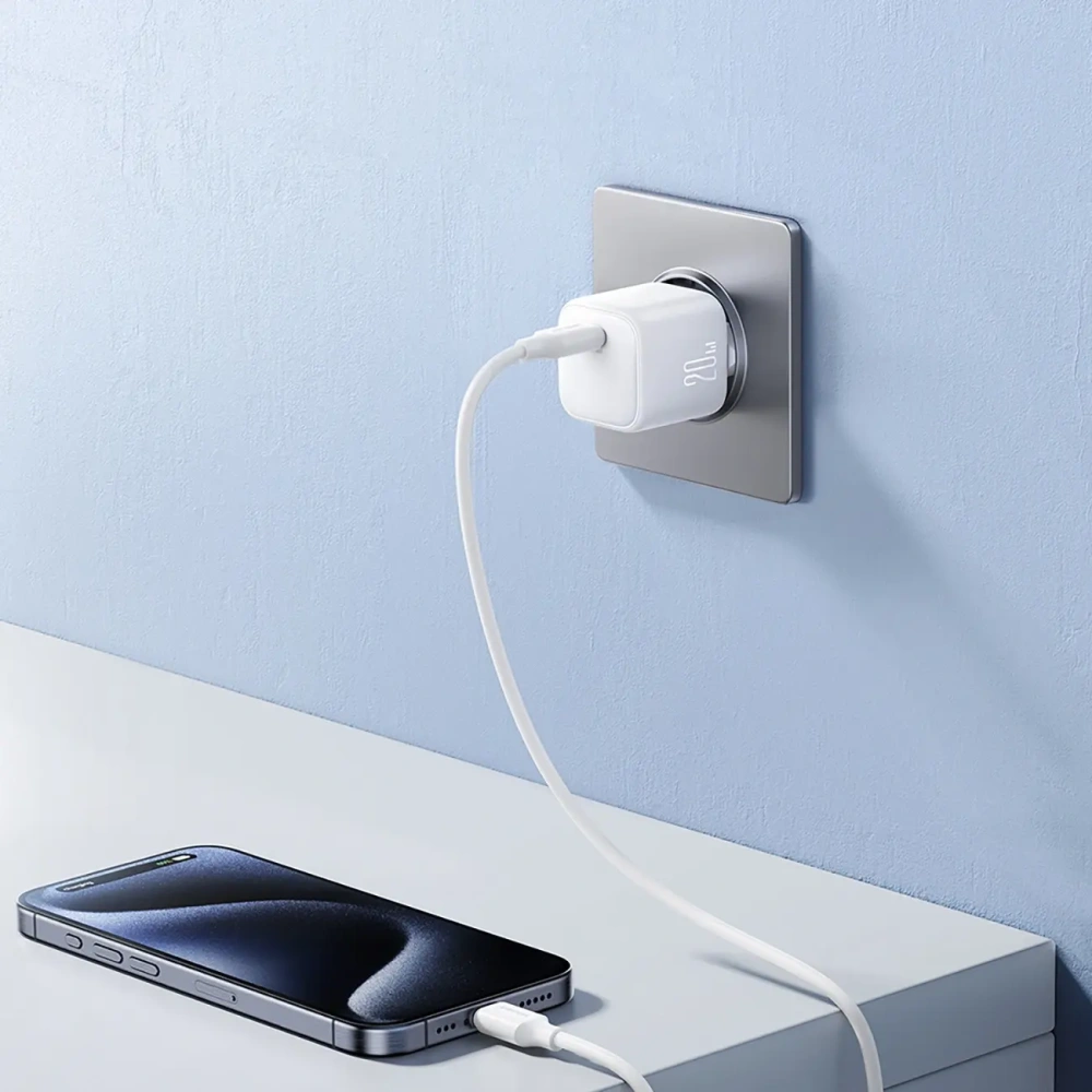 Hurtownia GSM - Joyroom JR-TCG08 Netzwerk-Ladegerät GaN USB-C 20W PD QC3.0 weiß - JYR1100 - {ean13} - Hurt