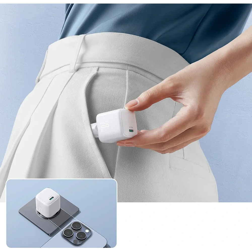 Hurtownia GSM - Joyroom JR-TCG08 hálózati töltő GaN USB-C 20W PD QC3.0 fehér - JYR1100 - {ean13} - Hurt