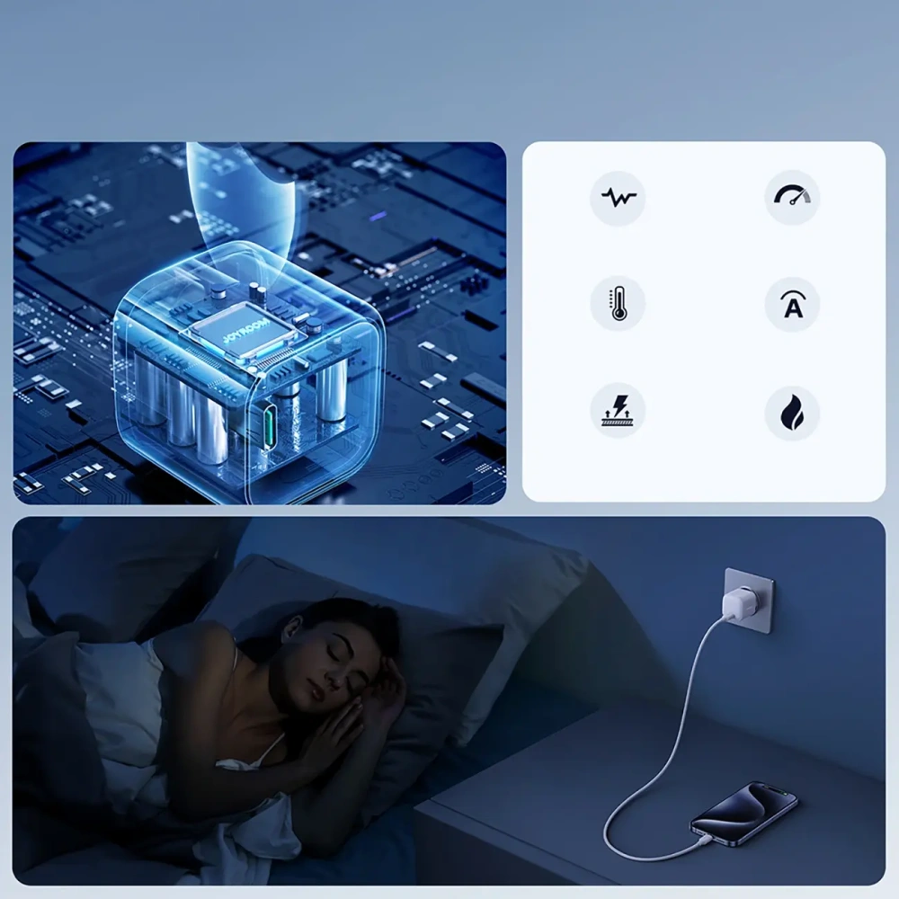 Hurtownia GSM - Joyroom JR-TCG08 hálózati töltő GaN USB-C 20W PD QC3.0 fehér - JYR1100 - {ean13} - Hurt