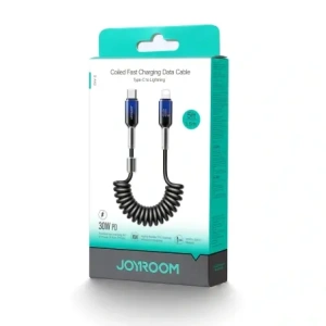 Hurtownia GSM - Joyroom S-A43 Crystal-Clear sorozat 30W spirál kábel USB-C / Lightning 1.5m fekete - JYR1102 - {ean13} - Hurt