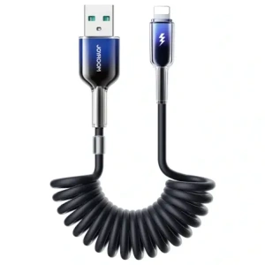 Hurtownia GSM - Joyroom S-A43 Seria Crystal-Clear cablu spiral 3A USB-A / Lightning 1.5m negru - JYR1103 - {ean13} - Hurt