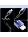 Hurtownia GSM - Joyroom S-A43 Crystal-Clear sorozat 3A spirál kábel USB-A / Lightning 1.5m fekete - JYR1103 - {ean13} - Hurt