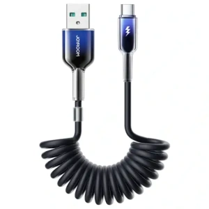 Hurtownia GSM - Kabel spiralny Joyroom S-A43 Crystal-Clear Series 3A USB-A / USB-C 1.5m czarny - JYR1104 - {ean13} - Hurt