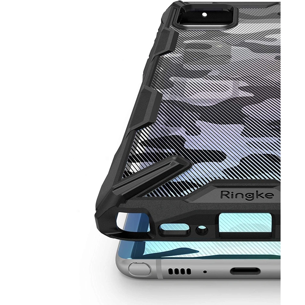 Hurtownia GSM - Etui Ringke Fusion-X Design Samsung Galaxy Note 10 Lite Camo (Moro) Black - RGK1132MOB - {ean13} - Hurt