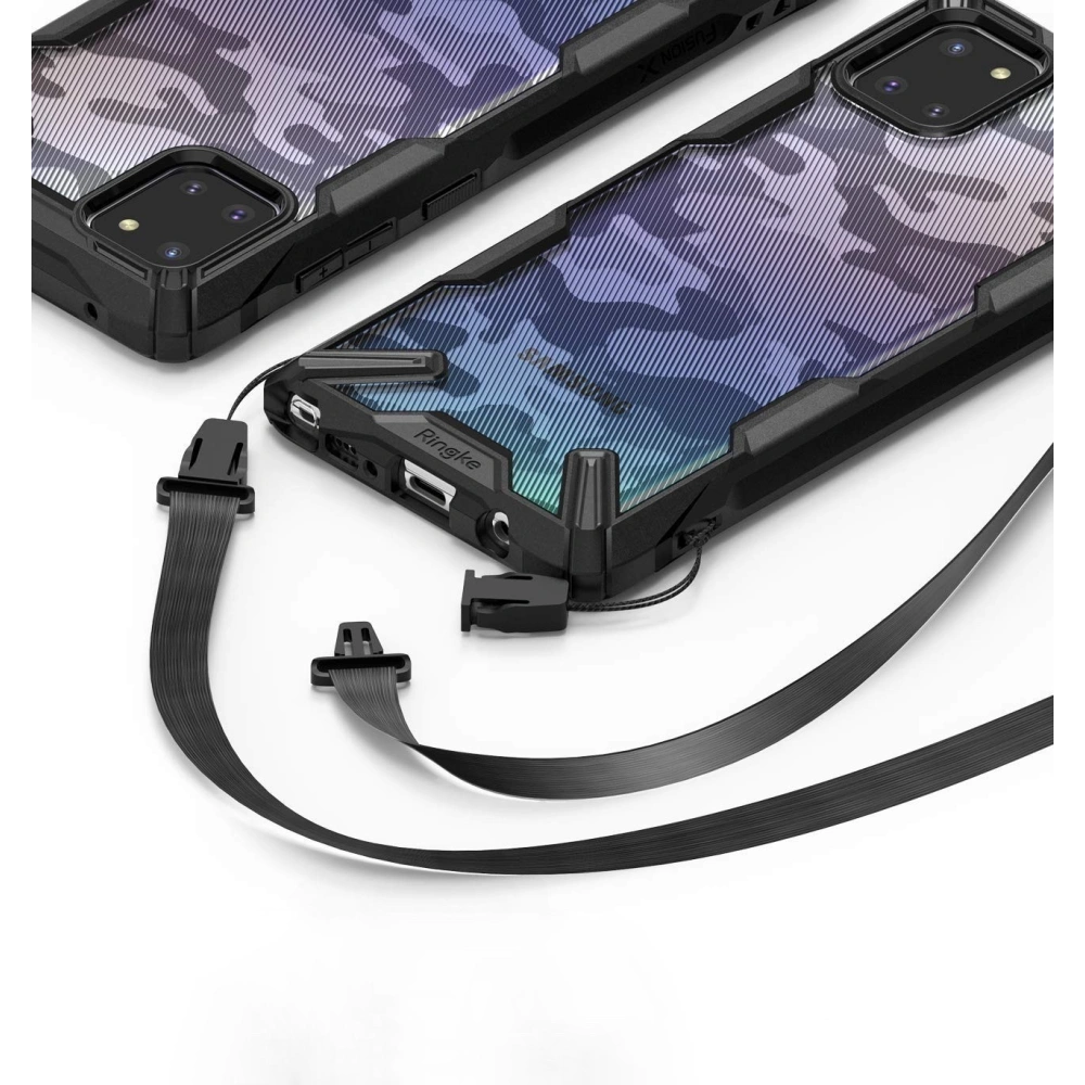 Hurtownia GSM - Etui Ringke Fusion-X Design Samsung Galaxy Note 10 Lite Camo (Moro) Black - RGK1132MOB - {ean13} - Hurt
