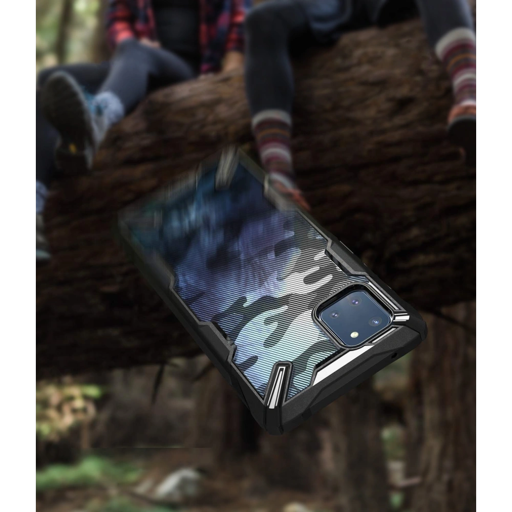 Hurtownia GSM - Etui Ringke Fusion-X Design Samsung Galaxy Note 10 Lite Camo (Moro) Black - RGK1132MOB - {ean13} - Hurt