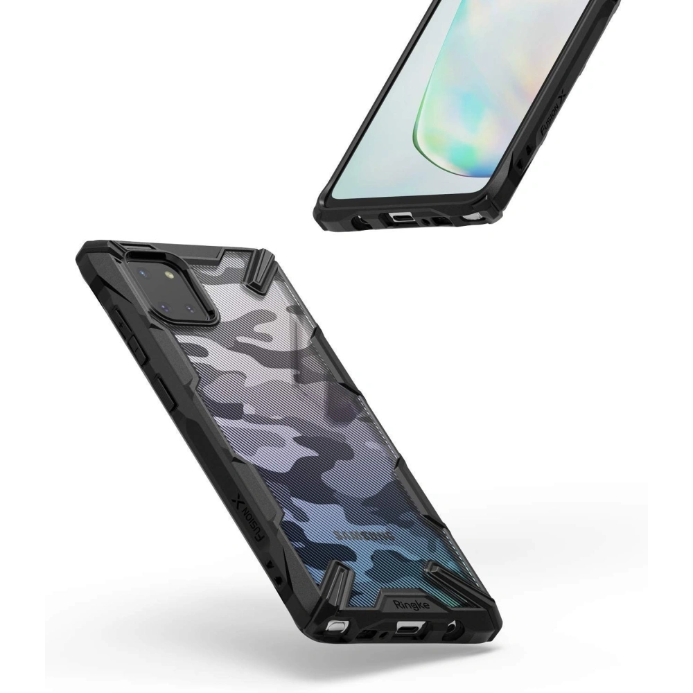 Hurtownia GSM - Etui Ringke Fusion-X Design Samsung Galaxy Note 10 Lite Camo (Moro) Black - RGK1132MOB - {ean13} - Hurt