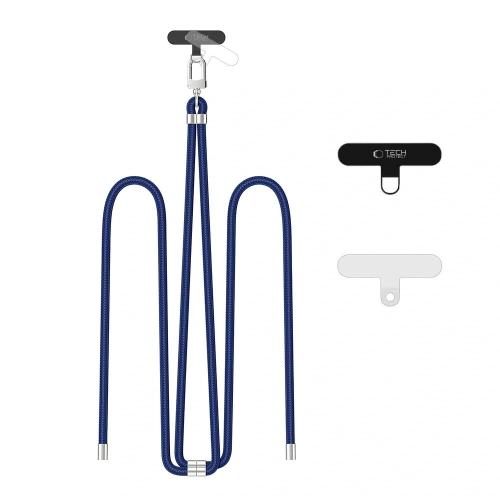 Smycz Tech-Protect C7S Rope Crossbody Strap Navy Blue/silver