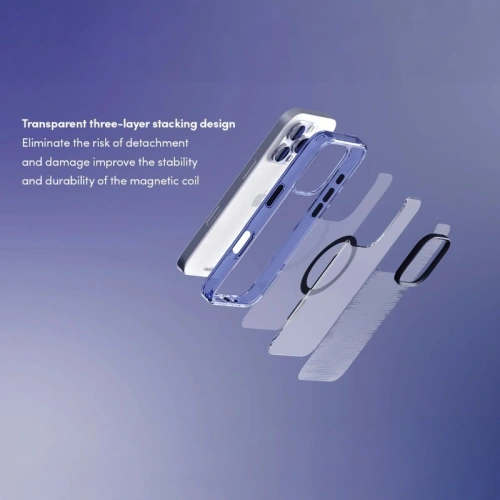 Etui Moshi iGlaze MagSafe Apple iPhone 16 Pro (Dusk Indigo)