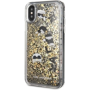 Hurtownia GSM - [OUTLET] Karl Lagerfeld KLHCPXROGO iPhone X/Xs negru-aurie/black & gold hard case Glitter - OT-804 - {ean13} - Hurt
