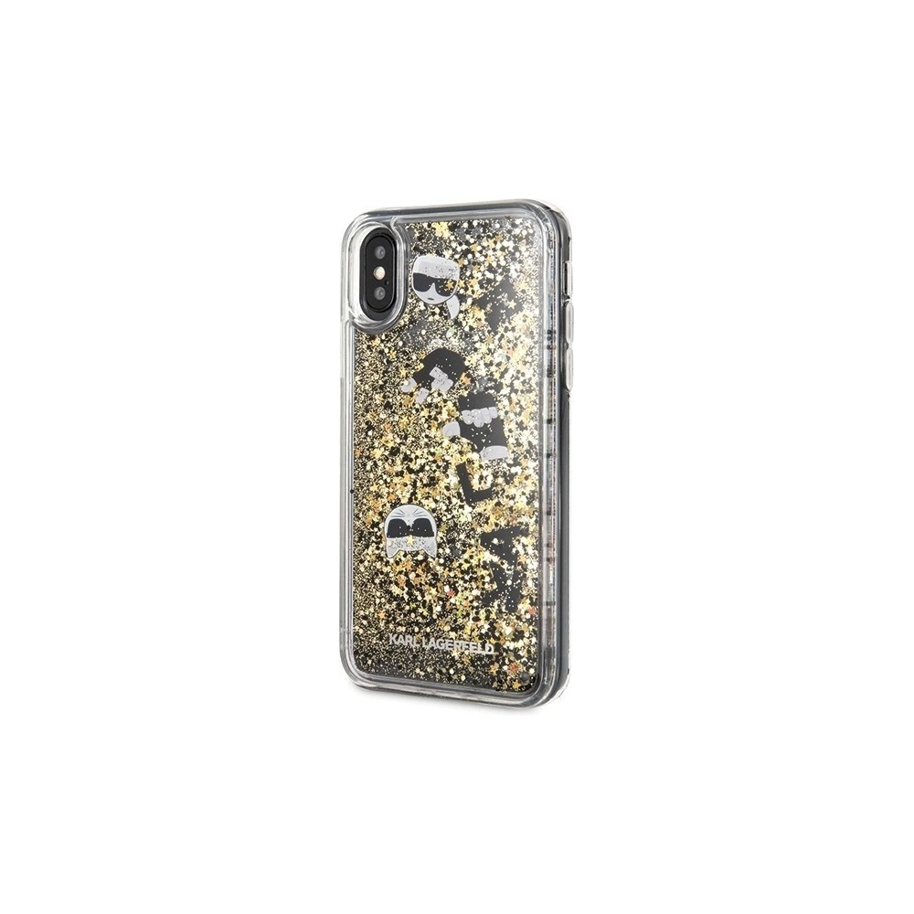 Hurtownia GSM - [OUTLET] Karl Lagerfeld KLHCPXROGO iPhone X/Xs fekete-arany/hard case Glitter - OT-804 - {ean13} - Hurt