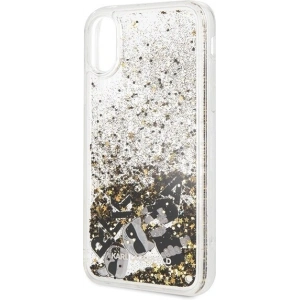 Hurtownia GSM - [OUTLET] Karl Lagerfeld KLHCPXROGO iPhone X/Xs schwarz-gold/hard case Glitter - OT-804 - {ean13} - Hurt