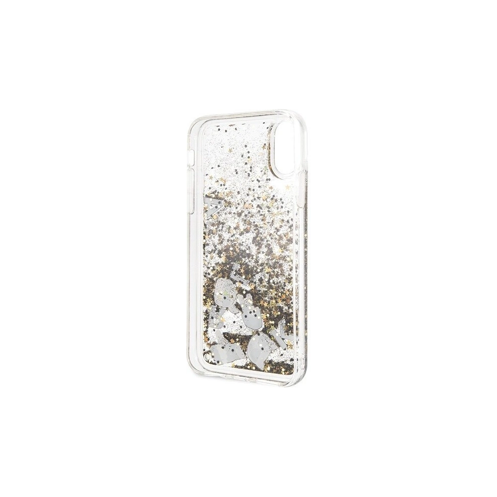 Hurtownia GSM - [OUTLET] Karl Lagerfeld KLHCPXROGO iPhone X/Xs czarno-złoty/black & gold hard case Glitter - OT-804 - {ean13} - Hurt