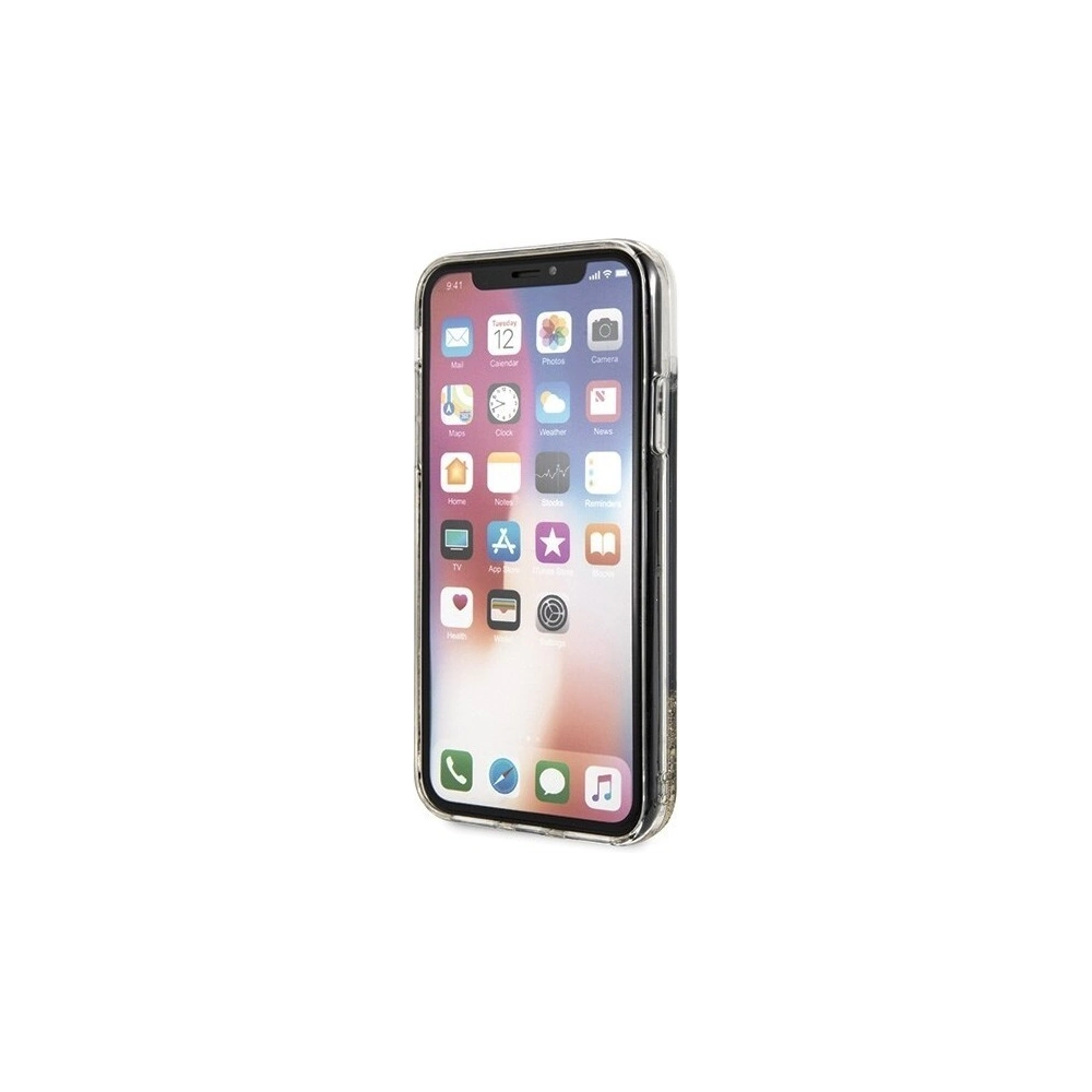 Hurtownia GSM - [OUTLET] Karl Lagerfeld KLHCPXROGO iPhone X/Xs czarno-złoty/black & gold hard case Glitter - OT-804 - {ean13} - Hurt