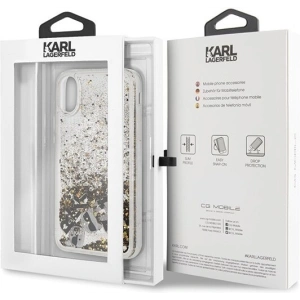 Hurtownia GSM - [OUTLET] Karl Lagerfeld KLHCPXROGO iPhone X/Xs schwarz-gold/hard case Glitter - OT-804 - {ean13} - Hurt