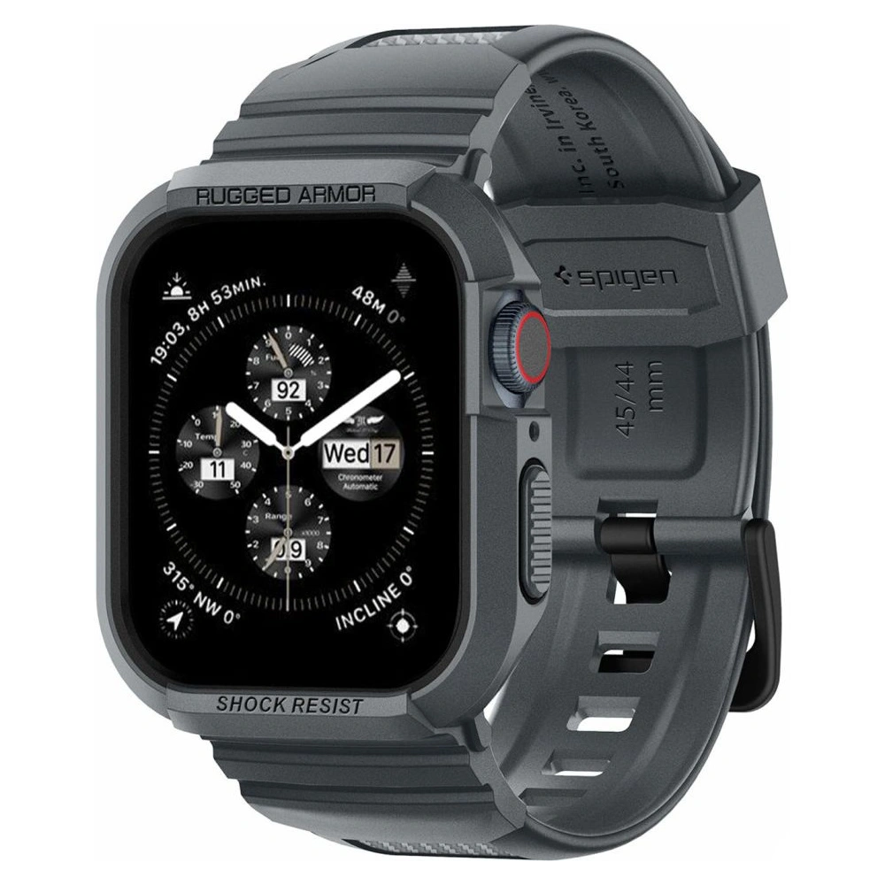 Hurtownia GSM - [OUTLET] Etui Spigen Rugged Armor Pro Apple Watch 4/5/6/7/8/9/SE 44/45mm Dark Grey - OT-806 - {ean13} - Hurt