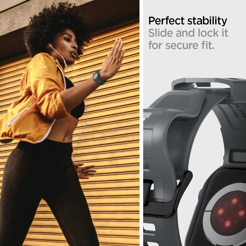 Hurtownia GSM - [OUTLET] Case Spigen Rugged Armor Pro Apple Watch 4/5/6/7/8/9/SE 44/45mm Dunkelgrau - OT-806 - {ean13} - Hurt