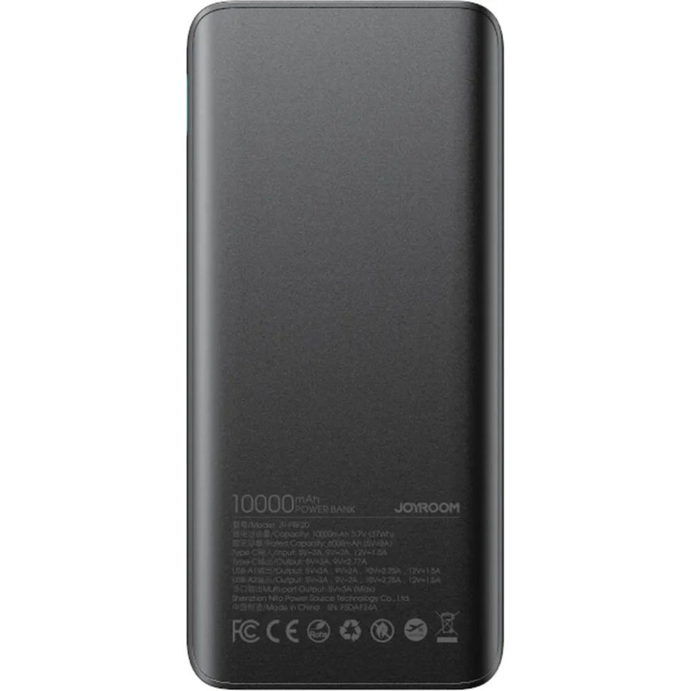 Wholesale Joyroom JR-PBF20 powerbank 25W 2xUSB-A, USB-C 10000mAh black - JYR1105 - {ean13} - Hurt