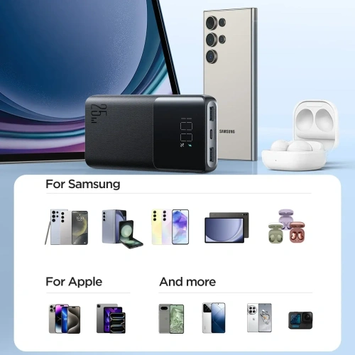 Powerbank Joyroom JR-PBF20 25W 2xUSB-A, USB-C 10000mAh czarny