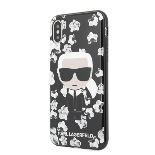 Karl Lagerfeld KLHCPXFLFBBK iPhone X/Xs czarny/black Flower Ikonik Karl