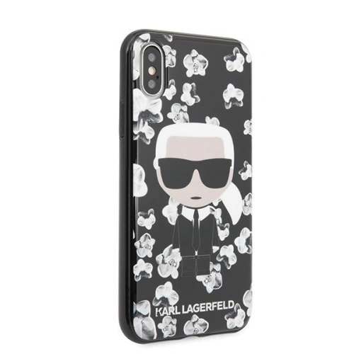 Karl Lagerfeld KLHCPXFLFBBK iPhone X/Xs czarny/black Flower Ikonik Karl