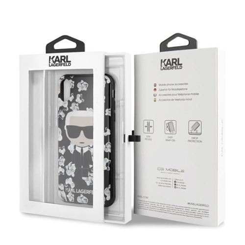 Karl Lagerfeld KLHCPXFLFBBK iPhone X/Xs czarny/black Flower Ikonik Karl