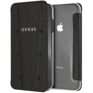Hurtownia GSM - Etui Guess GUFLBKI65KASABK Apple iPhone XS Max schwarz/black book Kaia Saffiano - GUE401BLK - {ean13} - Hurt